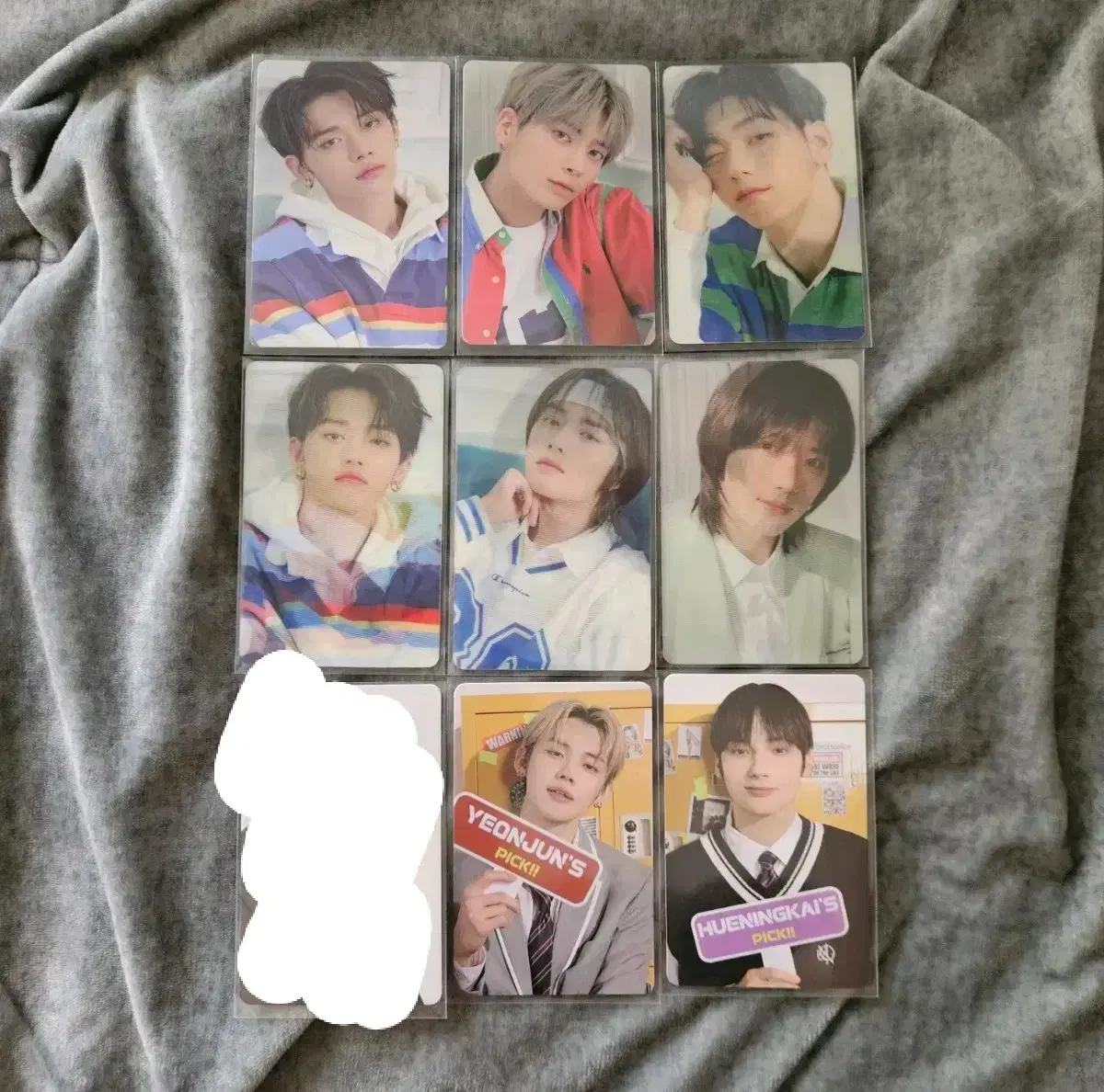 Bulk) txt photocard sell lenticular casual school look