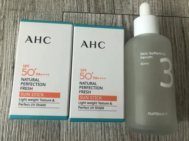 AHC 썬스틱 17g 2개+넘버즈인 3번 세럼 80ml 일괄