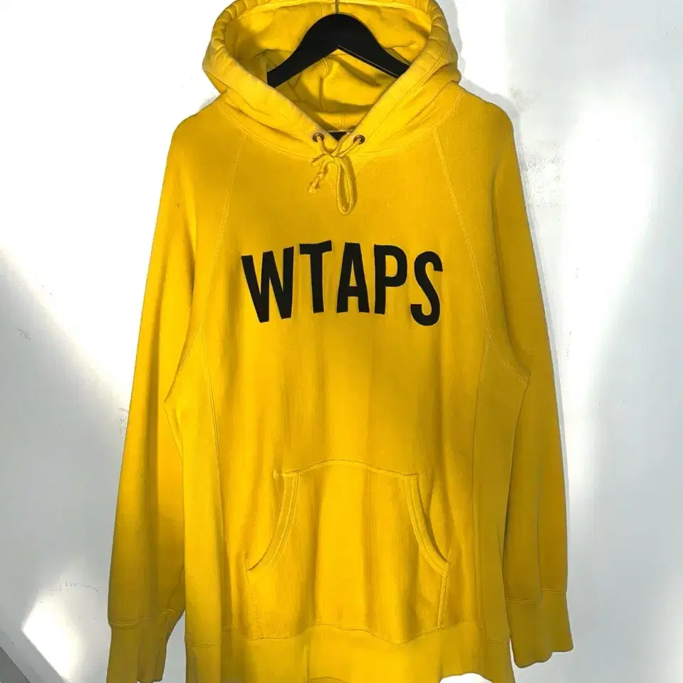 더블탭스 16ss 자수 빅로고 옐로우 스웻 후드티셔츠 아카이브 WTAPS