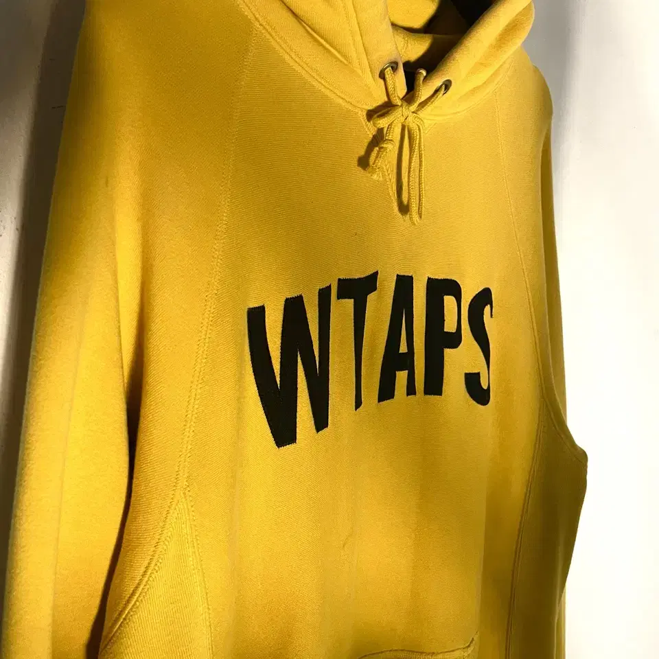 더블탭스 16ss 자수 빅로고 옐로우 스웻 후드티셔츠 아카이브 WTAPS