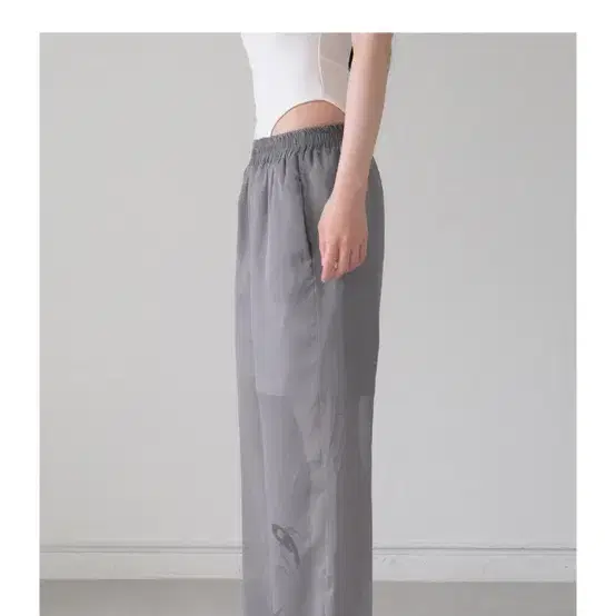 Shop d.pablo gray see-through pants