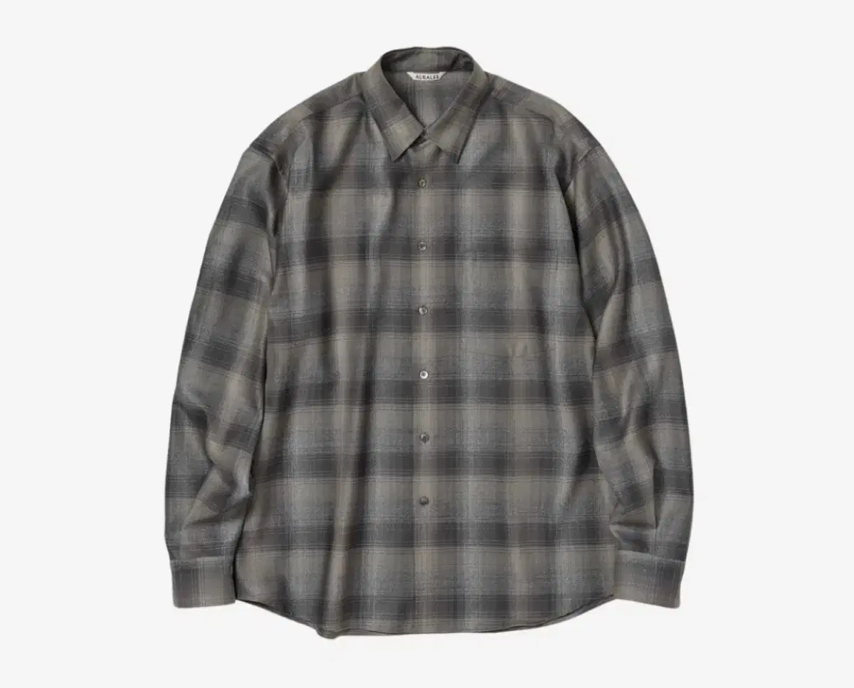 Aurari 24AW Superlight Wool Check Shirt Charcoal-GreySize 4