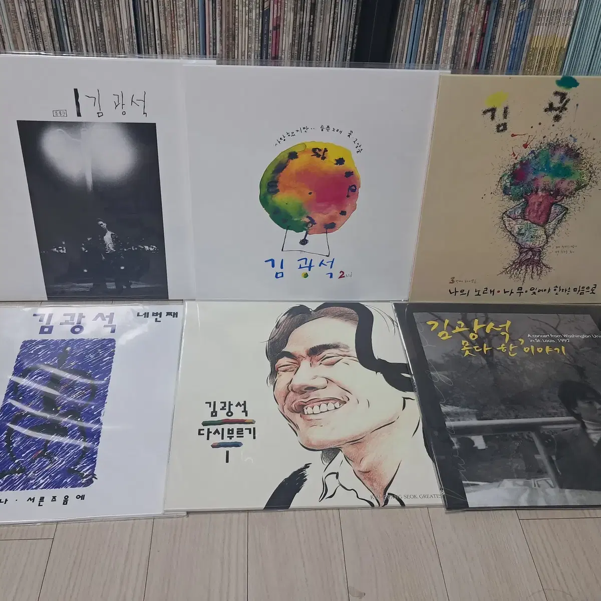 LP..미개봉 김광석재발매(1,2,3,4.다시부르기,못다한이야기)6장