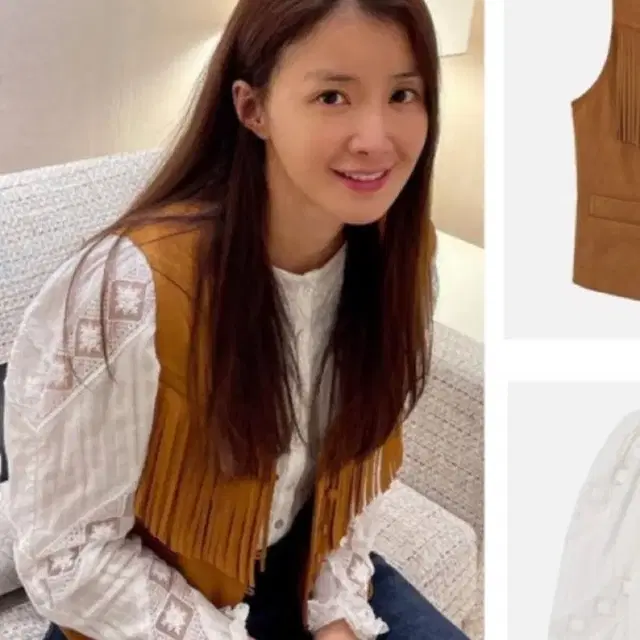 급처) 보카바카 Anne Western Fringe Vest_Brown