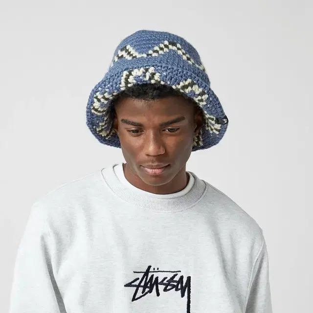 스투시 기자 니트 버킷햇 블루 STUSSY Giza Knit Bucket