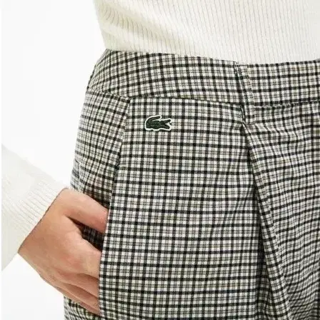 라코스테 LACOSTE 클리어런스 여성 체크 팬츠 사이즈 S