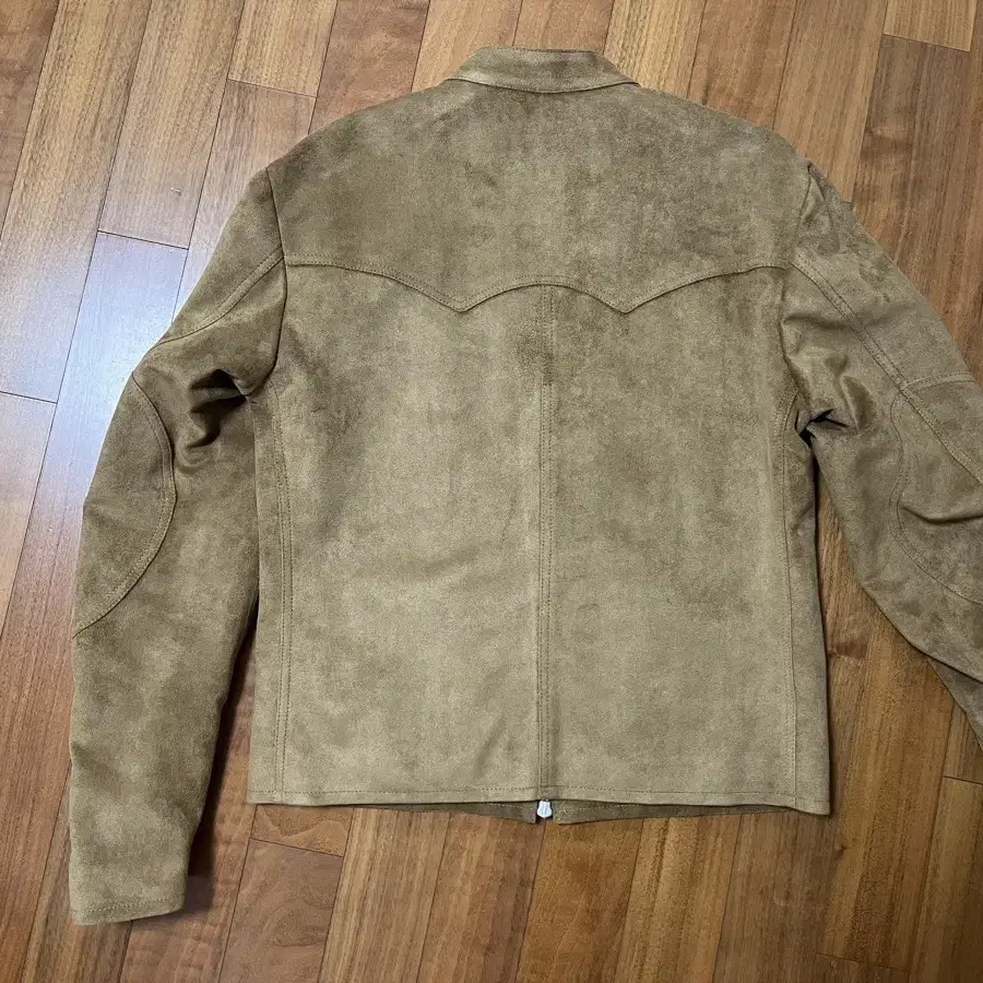 Suede Bomber Jacket_camel