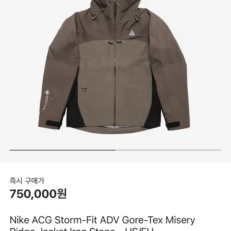 NIKE ACG 스톰핏 미저리 릿지 US XL