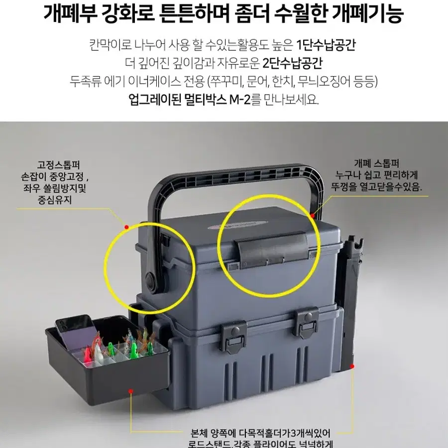 NEW MJ 멀티박스 태클박스 M-2 낚시 새상품