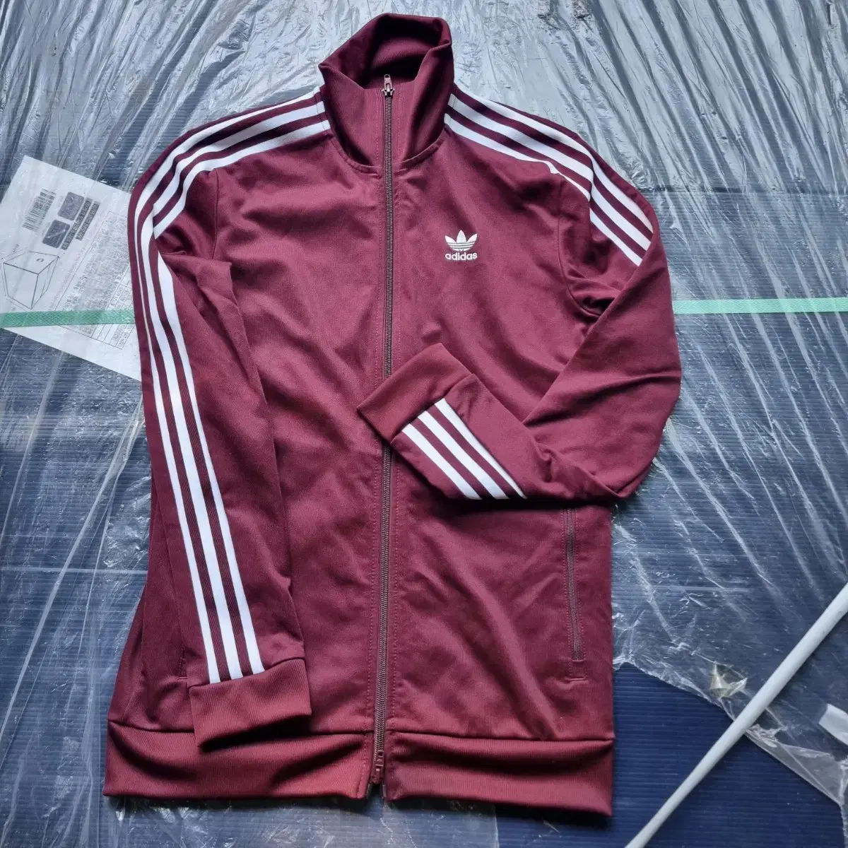 Adidas Firebird Beckenbauer Burgundy S Two-Way Zip