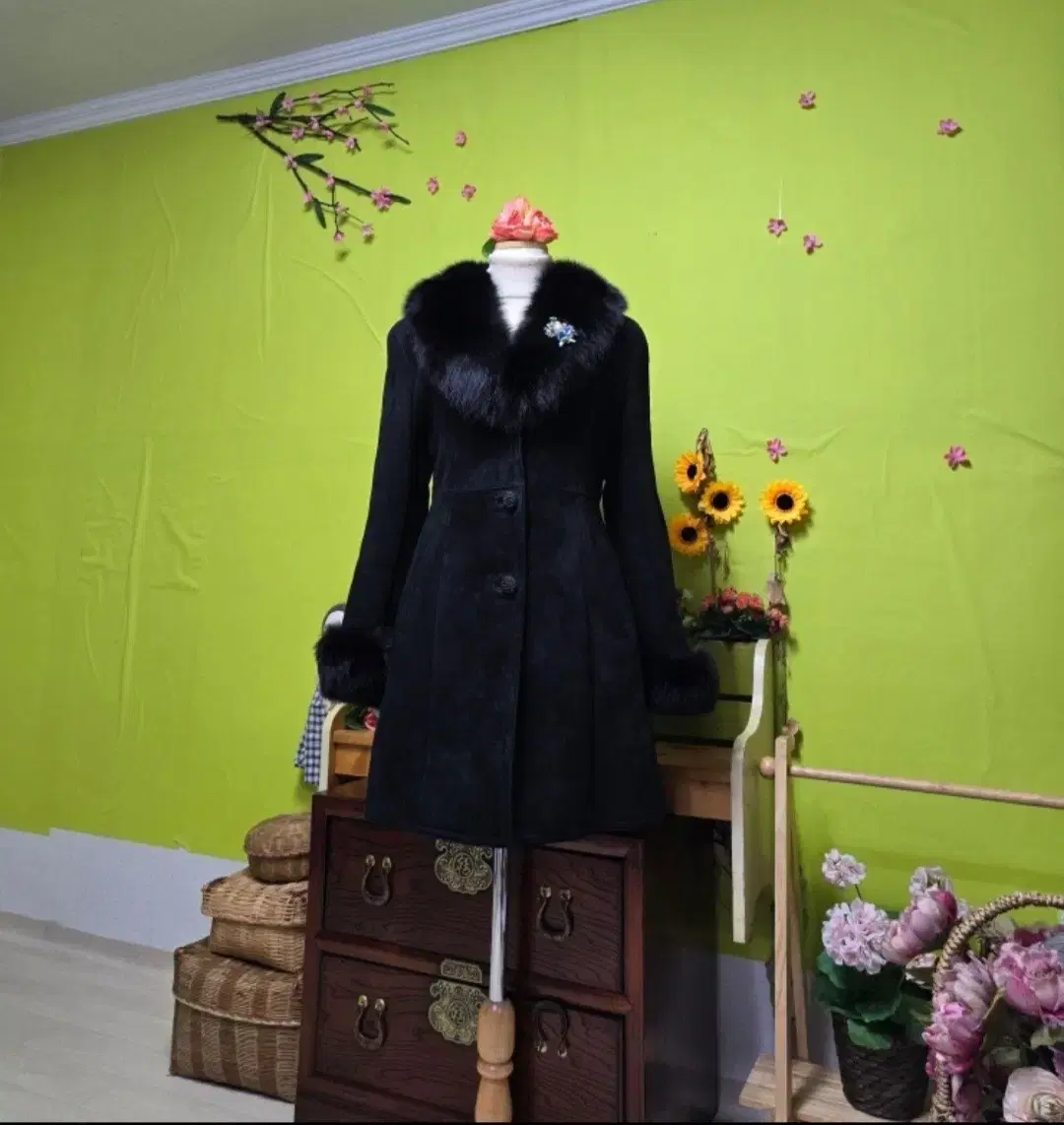 High-quality /Fox / Fox / Sheepskin / Fleece / Natural Mustang Women's Coat