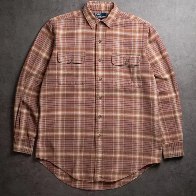 90s PRL Cotton Flannel Shirt (L)