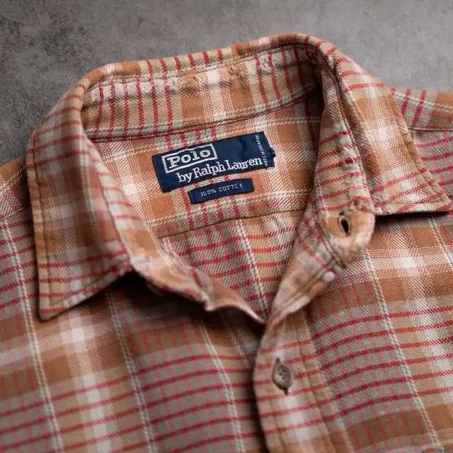 90s PRL Cotton Flannel Shirt (L)