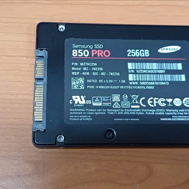 중고 ssd256g 삼성850 PRO