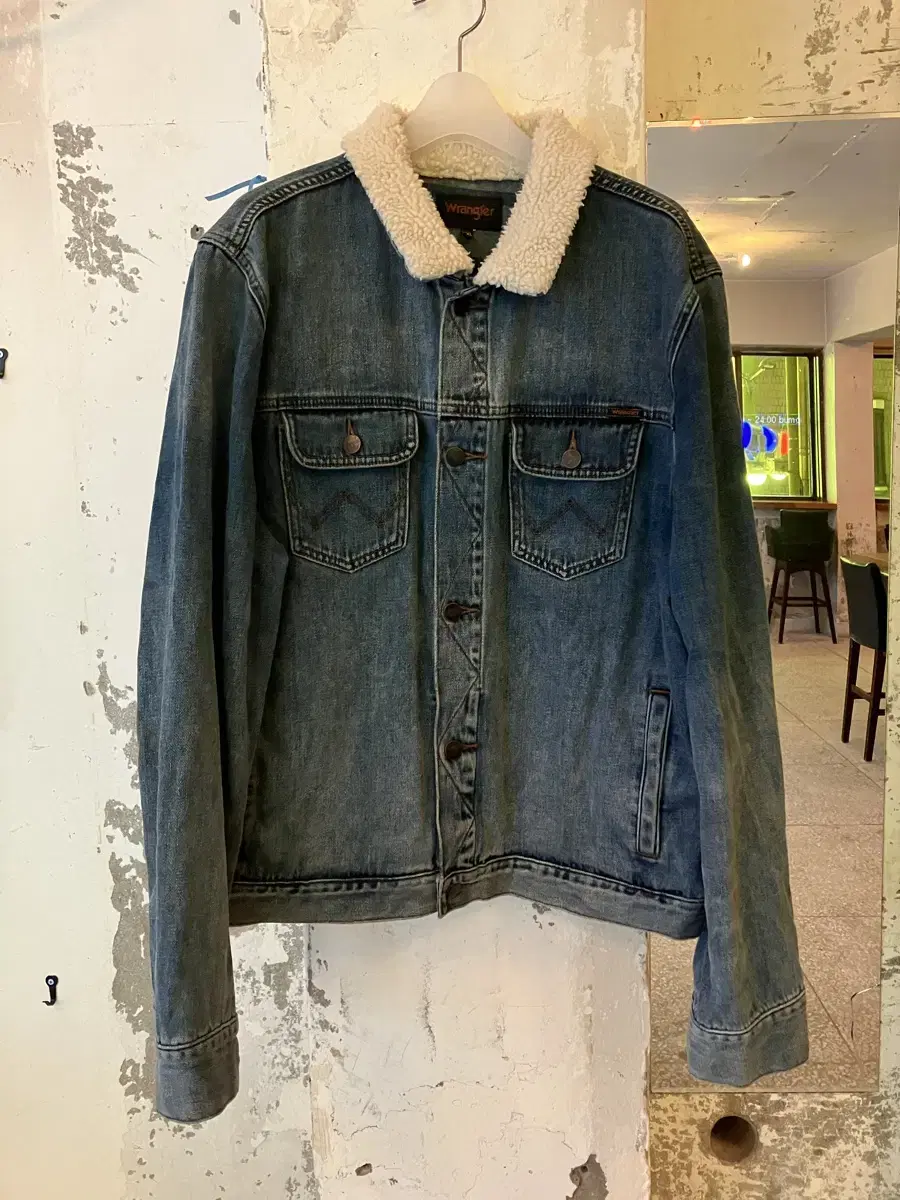 Wrangler Denim Jacket Fleece Western