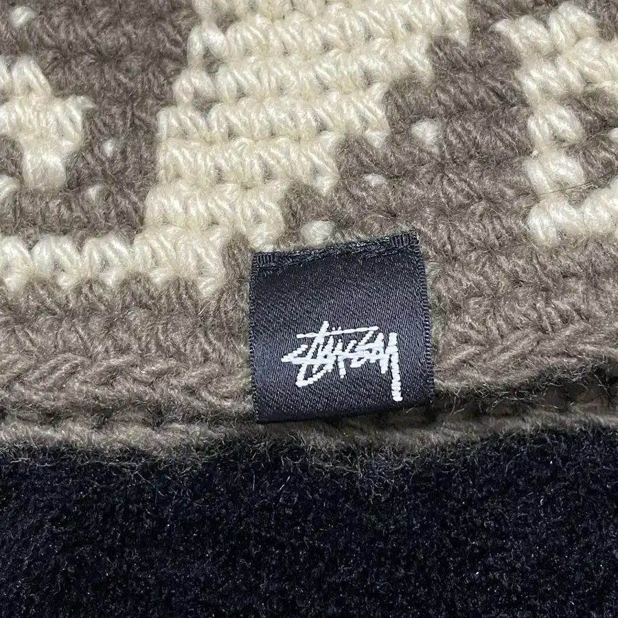 stussy 스투시 웨이브 니트 버킷햇 브라운