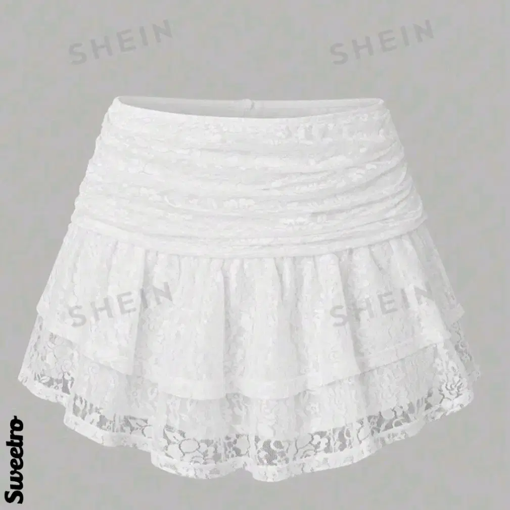 shein 쉬인 레이스 자수 레이스 스커트 M