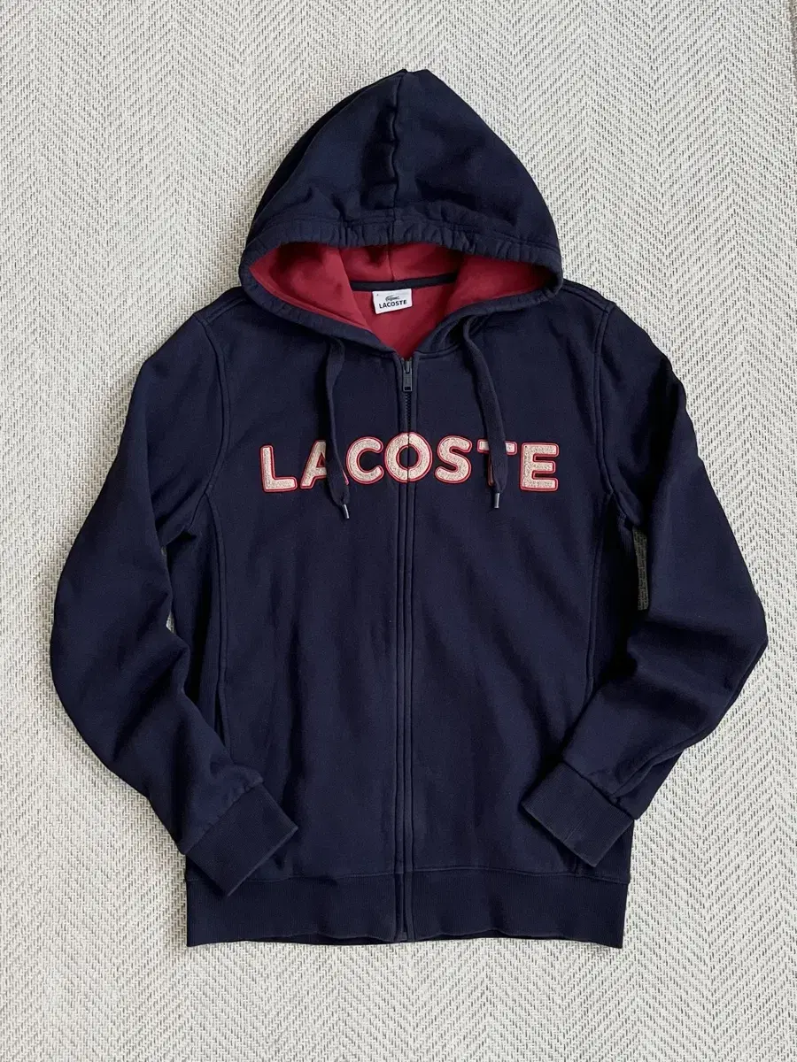 100) Lacoste Vintage Hooded Zip-up