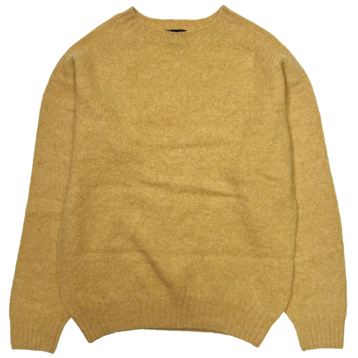 DRAKES Shetland wool knit yel (XL)