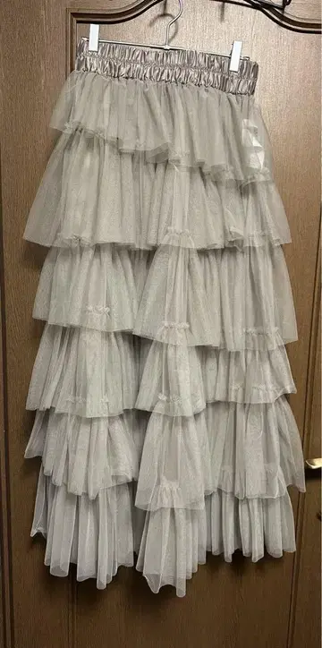 Ameri ASYMMETRY TIERED TULLE SKIRT