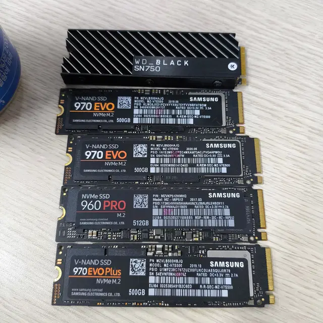 960프로 970에보 PLUS NVMe 512GB 중고 SSD