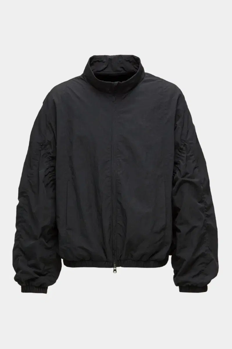 [S] Coarse Tail Drawstring Windbreaker Black