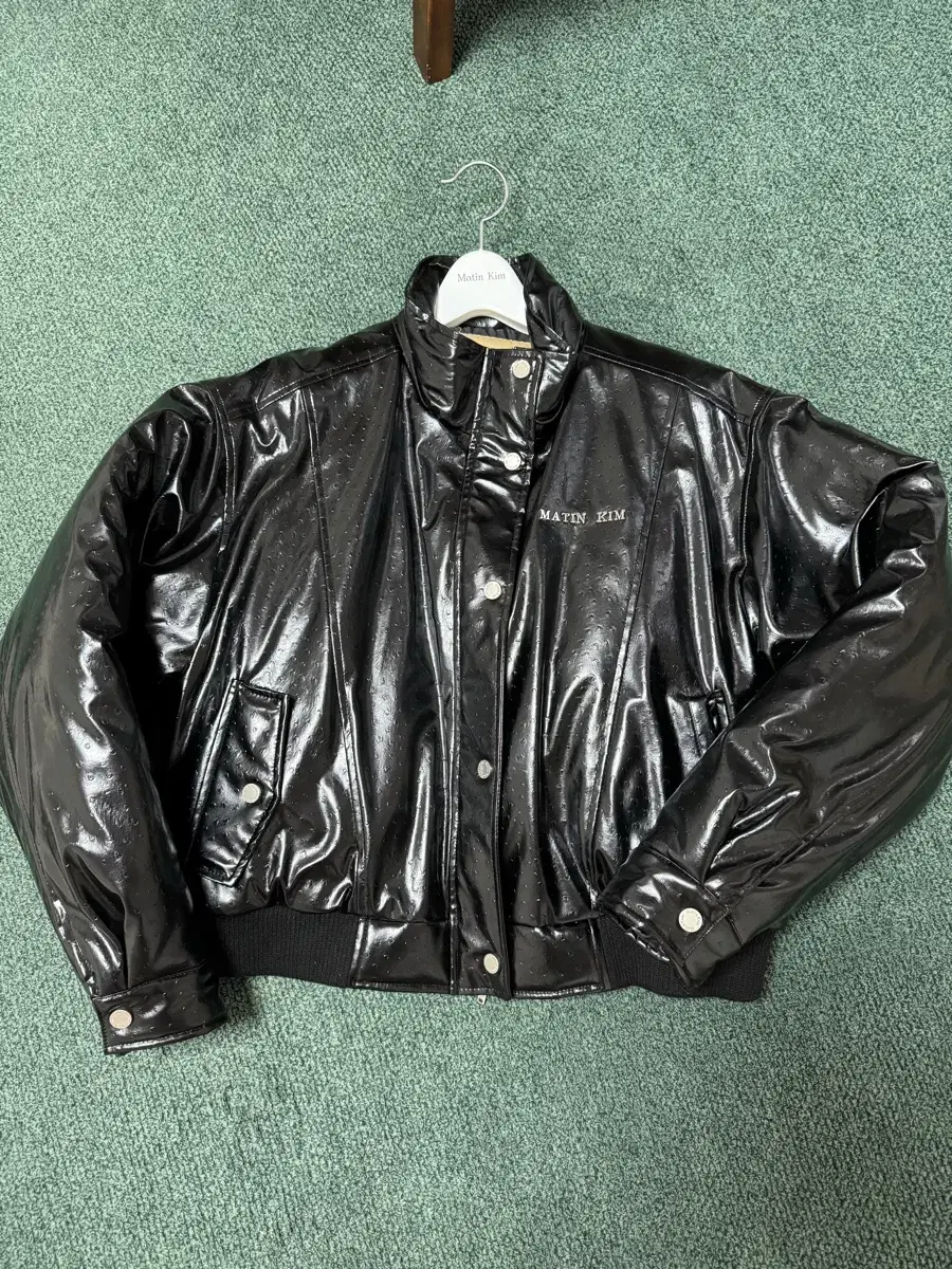 Matengkim High Neck Leather Jacket size S