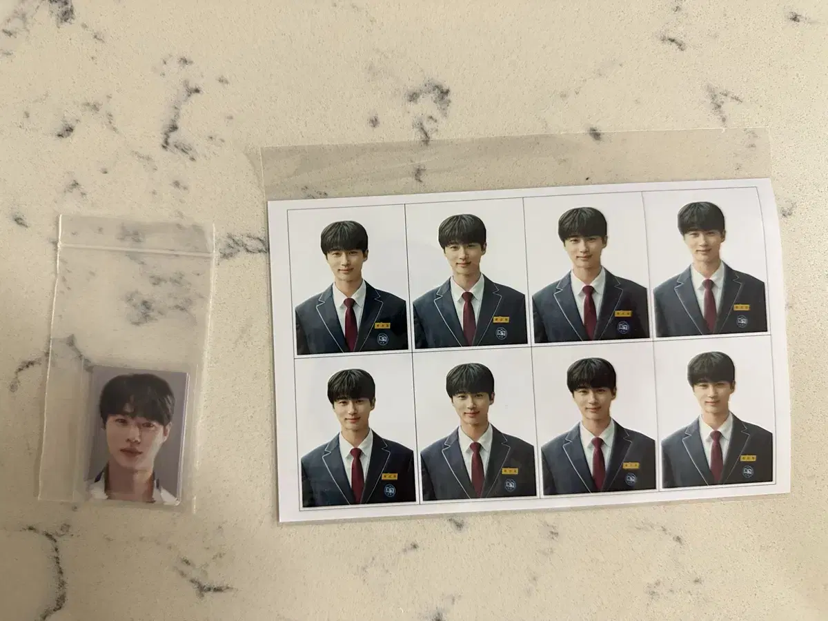 Byun Wooseok Merchandise polaroid Photo Card keyring 4 cut photo sticker Proof Photo Badge