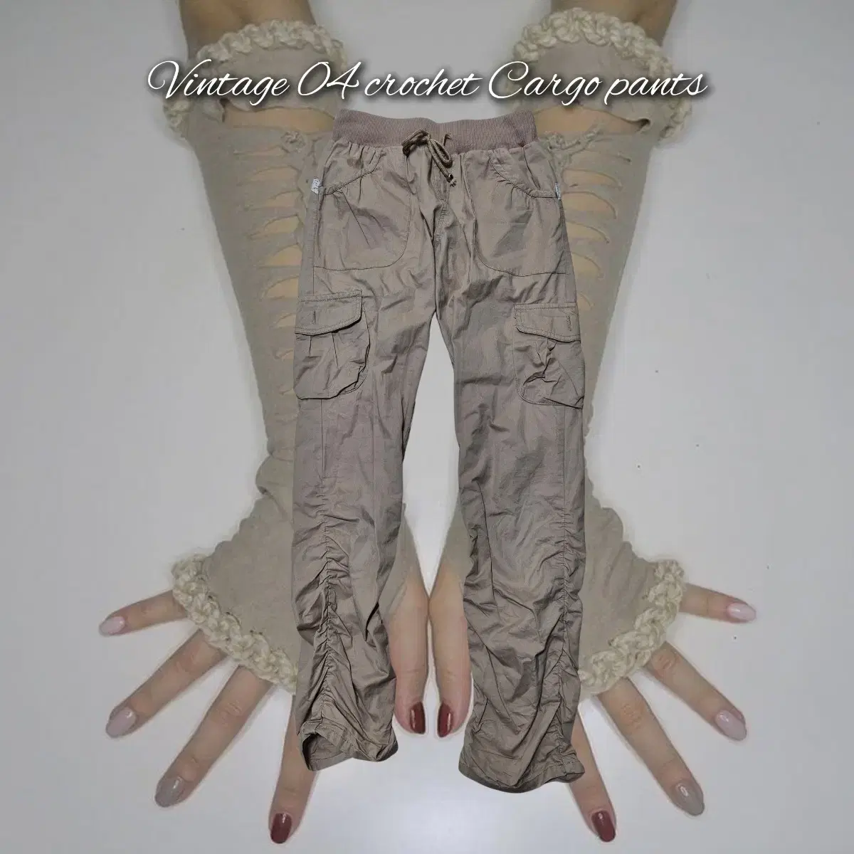 Vintage 04 crochet Cargo pants