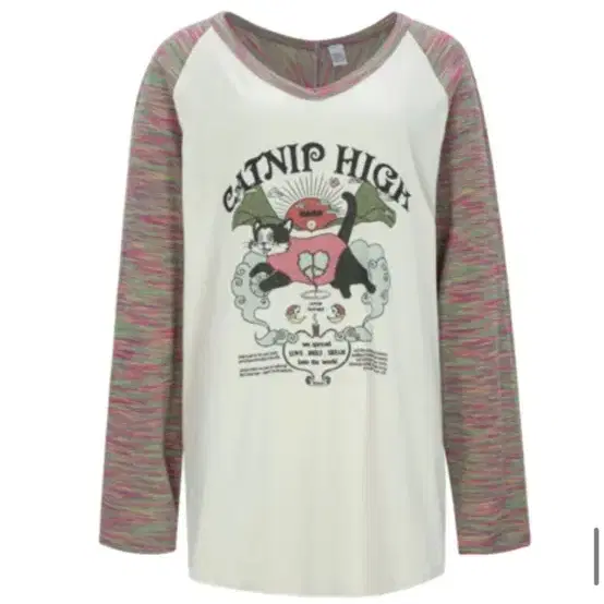 민지에나 CATNIP HIGH long t-shirt multi