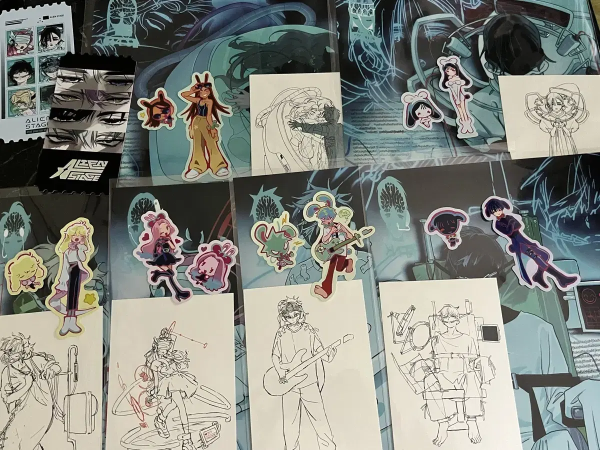 Aste Alien Stage pop up pre-order benefit Postcards, posters, tickets