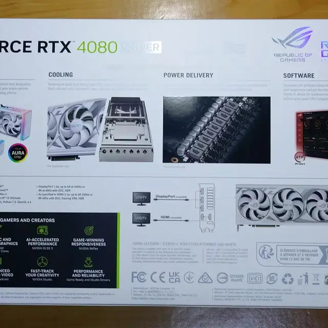 미개봉)ASUS로그스트릭스RTX4080 SUPER 16GB 화이트 판매