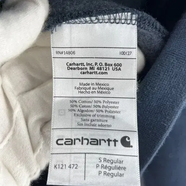 Carhartt 칼하트 새상품 남성 후드 스웻티셔츠 S/빈티지홍