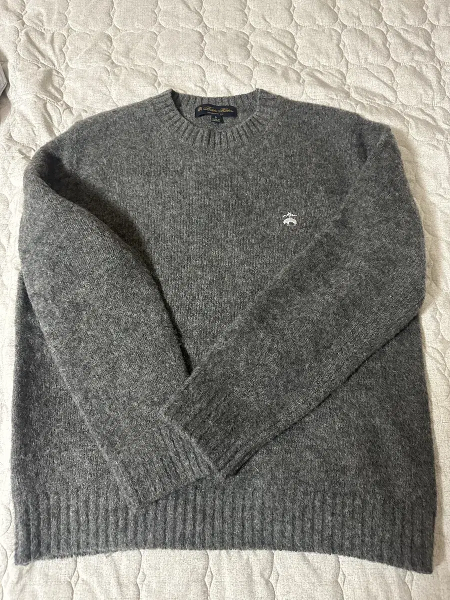 Brooks Brothers Shaggy Dog Knit Gray S