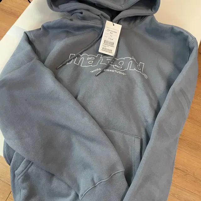 마하그리드 THIRD LOGO HOODIE 후드 블루 M사이즈