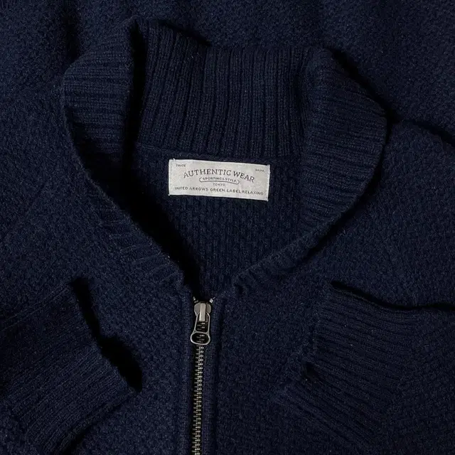 United Arrows 울 집업 가디건