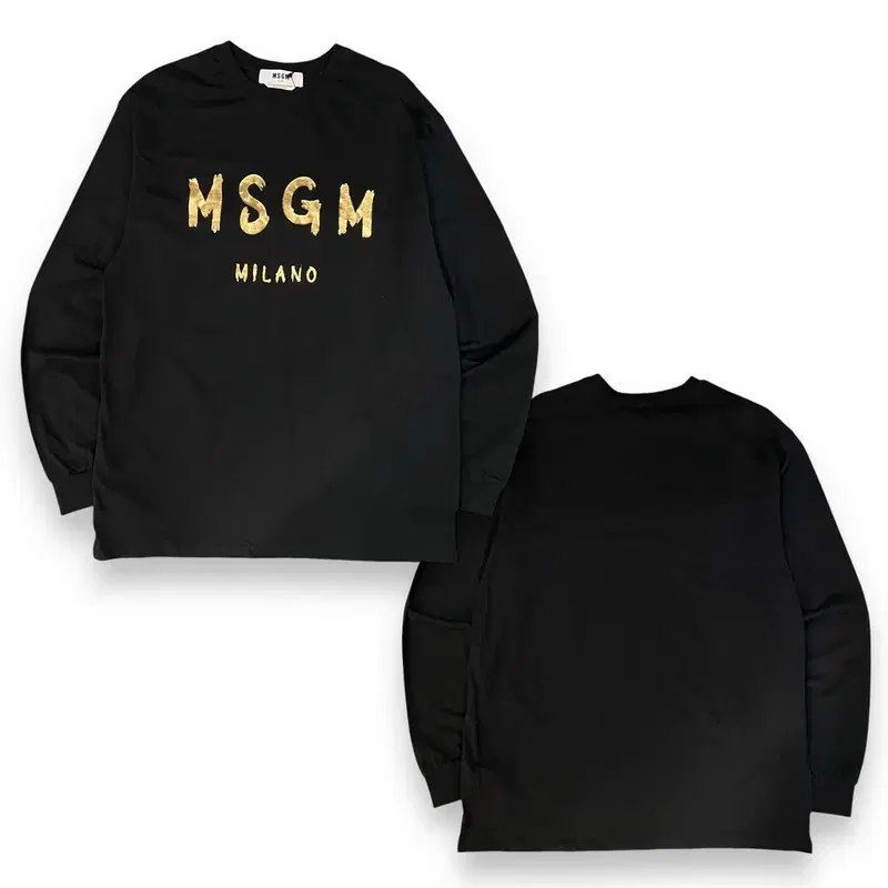 Msgm 골드 로고 롱슬리브 y07070