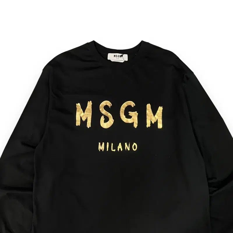 Msgm 골드 로고 롱슬리브 y07070