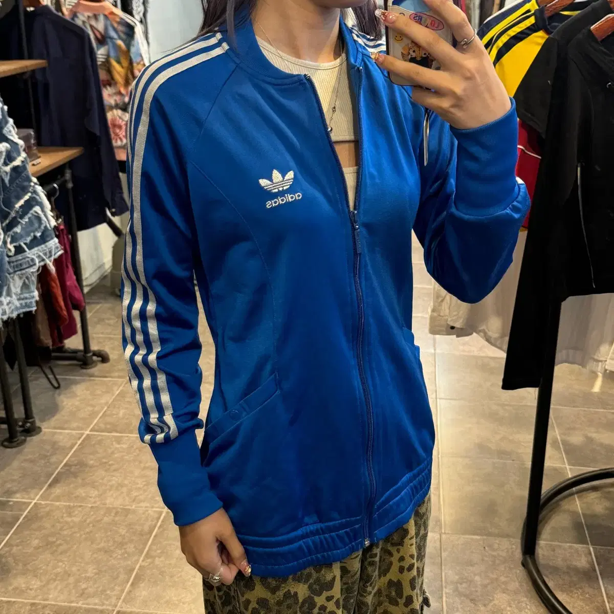 (NO.9)ADIDAS 아디다스 블루 슬림핏 져지