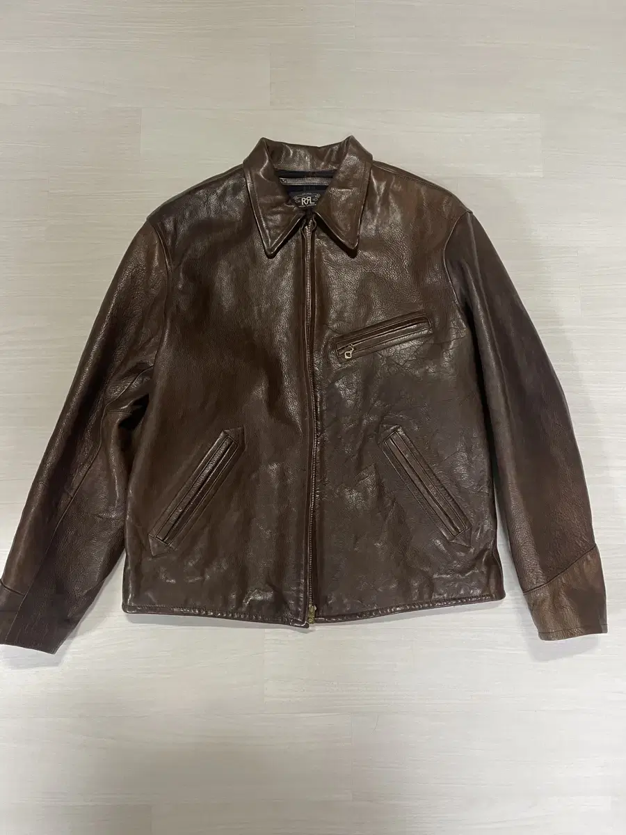 RRL Double L Newsboy Leather Jacket size L