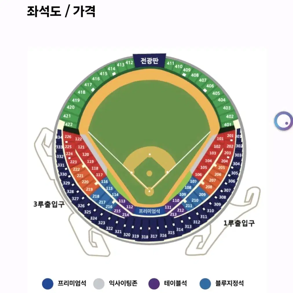 준PO 5차전 LG vs KT 최종전 외야 그린지정