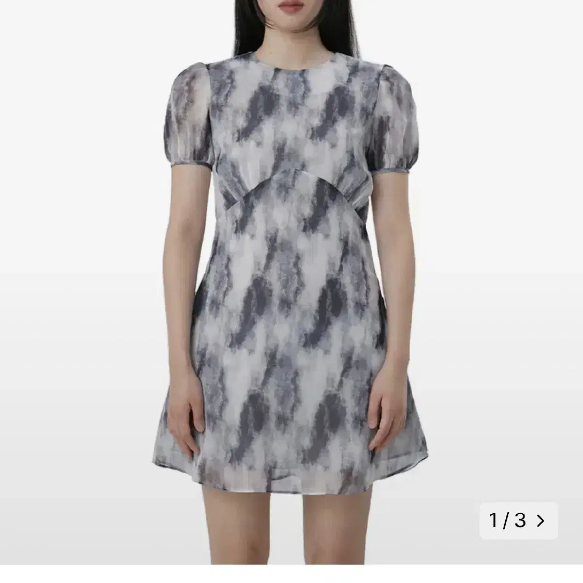 Curity Chiffon Mini ONEPIECE Black C CHIFFON MINI DRESS