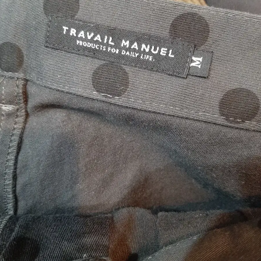 일본제 travail manuel  면스판 땡땡이 남자똥바지 M H2to