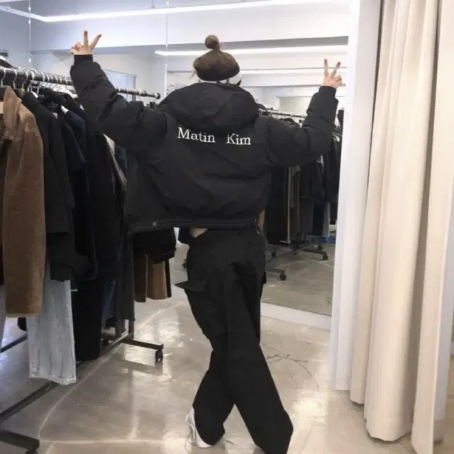 마뗑킴 크롭 패딩 matin kim CROP HOOD JACKEK