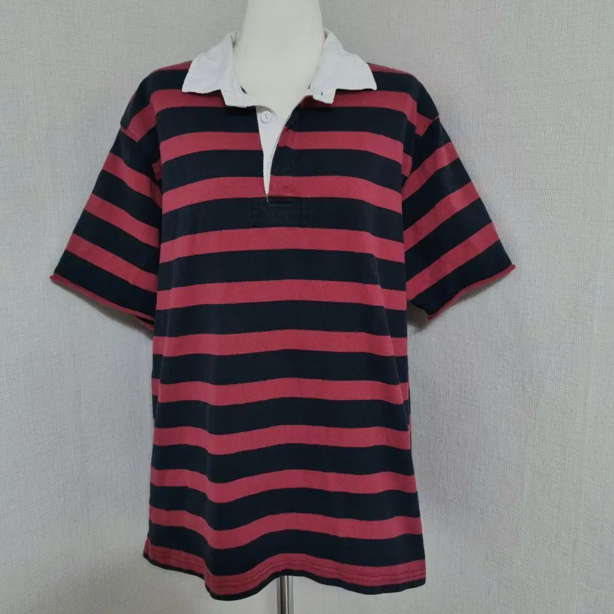 Limited Time Sale/Polo Ralph Lauren Red Navy Dangara Short Sleeve Rugby Tee PKT Stripe