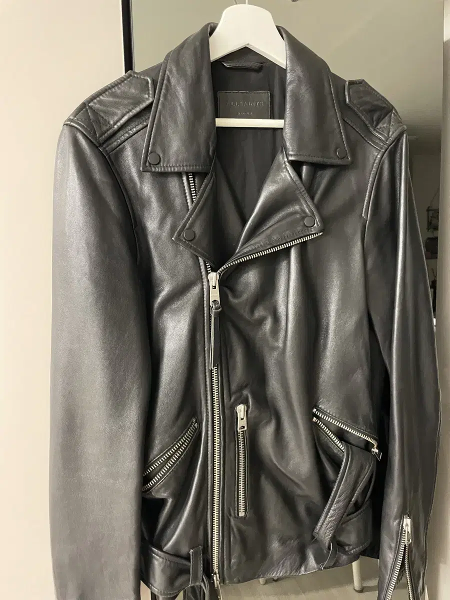 All Saints Biker Leather Jacket M