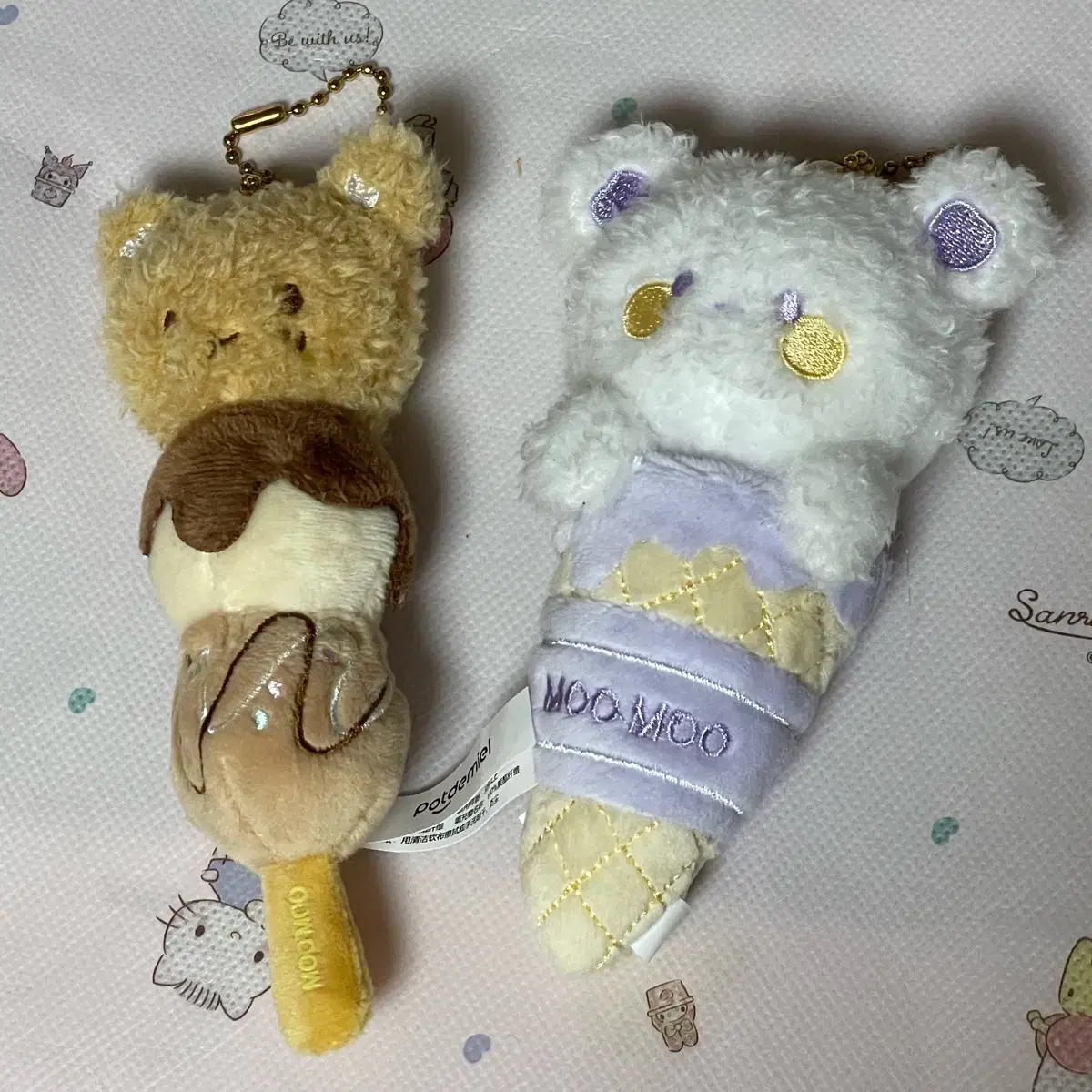 cute animal ice cream teddy bear keyring kitsch doll rocket