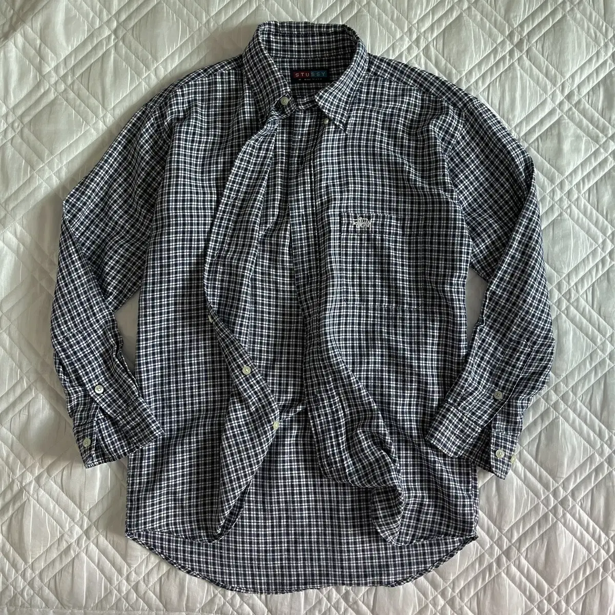 Stussy 90's check shirt ( made in USA )