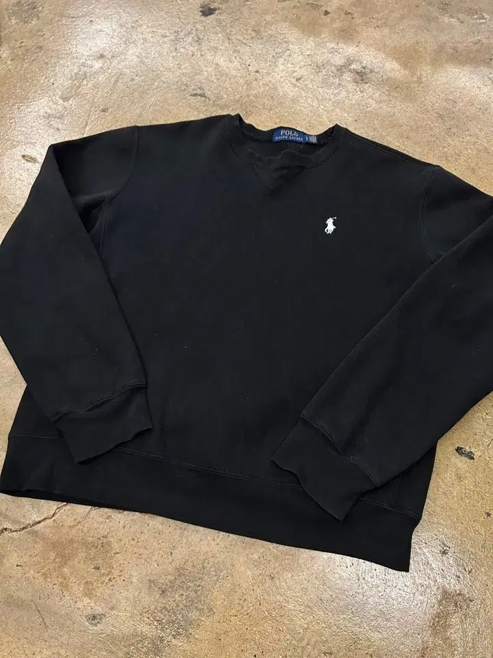 [Genuine/L] Polo Ralph Lauren Man to Man Black White Pony