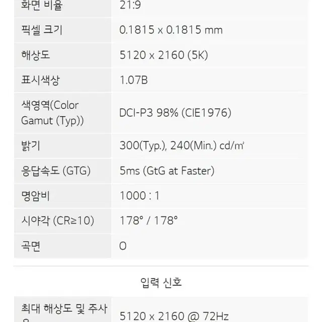 LG 울트라와이드 40인치 5K 모니터